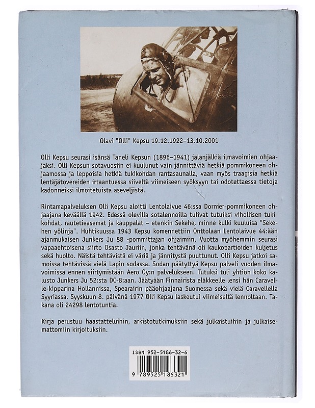 Sissilentäjä : Olli Kepsun tarina - Jukka Piipponen - Elämäkerrat ja muistelmat - 10105468432 - 1