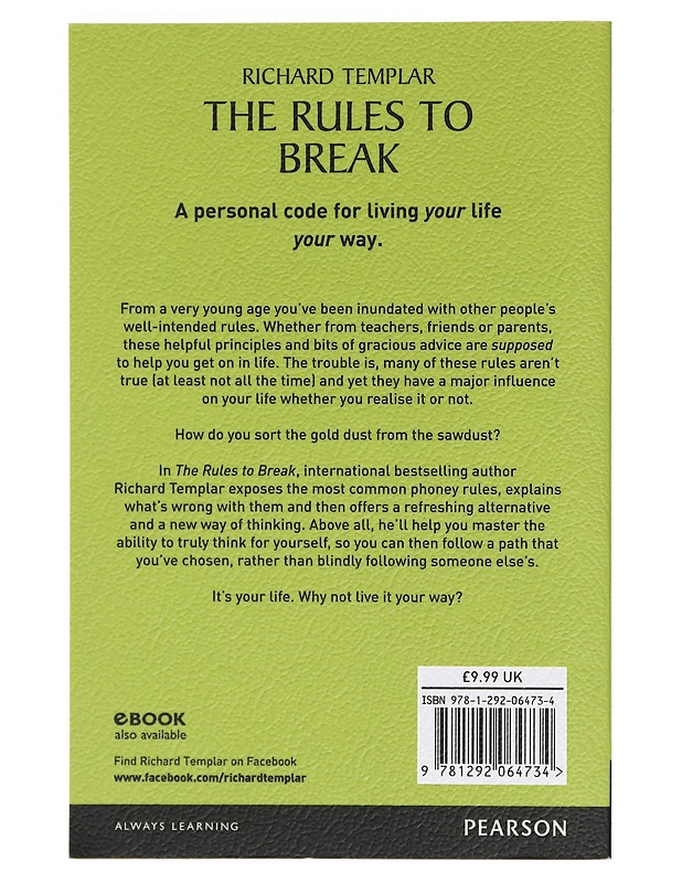 The Rules to Break - Richard Templar - Harrastekirjat - 10105468472 - 1