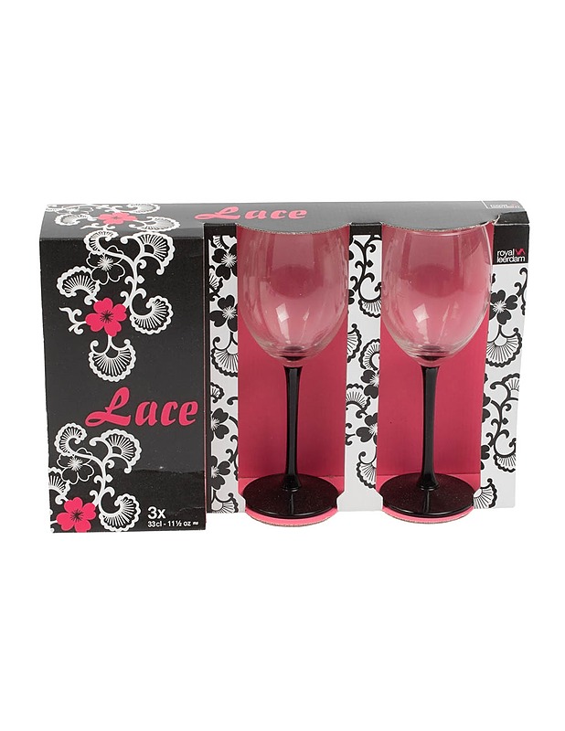 ROYAL LEERDAM Lace viinilasi, 33 cl, 3 kpl - Lasit - 10105468475 - 0