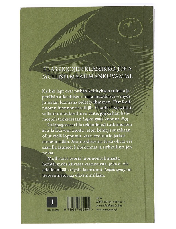 Lajien synty - Darwin, Charles - Tietokirjat ja oppaat - 10105468480 - 1