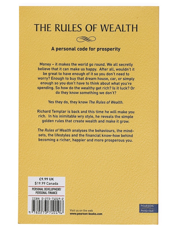 The Rules of Wealth - Richard Templar - Harrastekirjat - 10105468497 - 1
