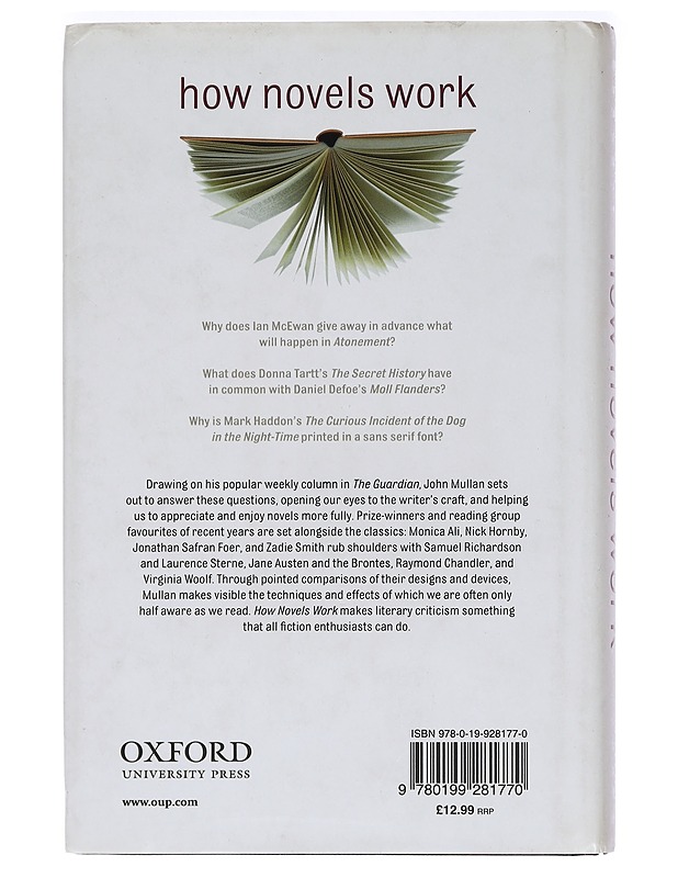 How novels work - John Mullan - Romaanit ja novellit - 10105468492 - 1