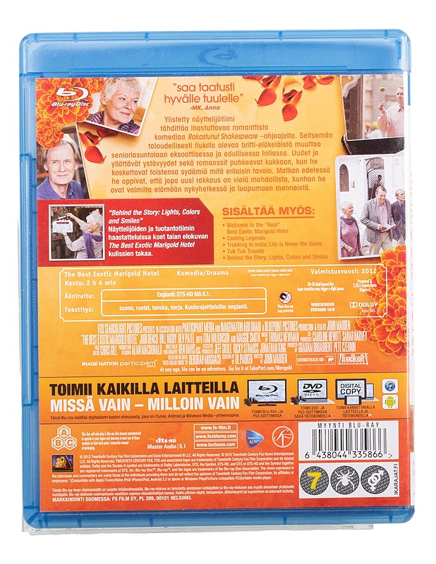 The best Exotic Marigold Hotel - Blu-Ray - Blu-ray-levyt - 10105468531 - 1