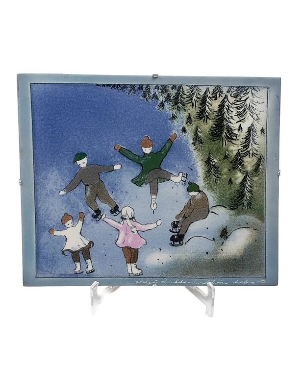 ARABIA Taitoluistelun MM-kisojen seinälaatta 1983 - Designsuosikit - 10105468554 - 0