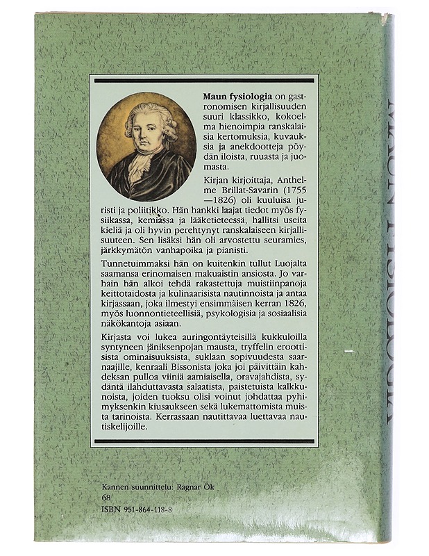 Maun fysiologia - Brillat-Savarin, Anthelme - Historiakirjat - 10105468624 - 1