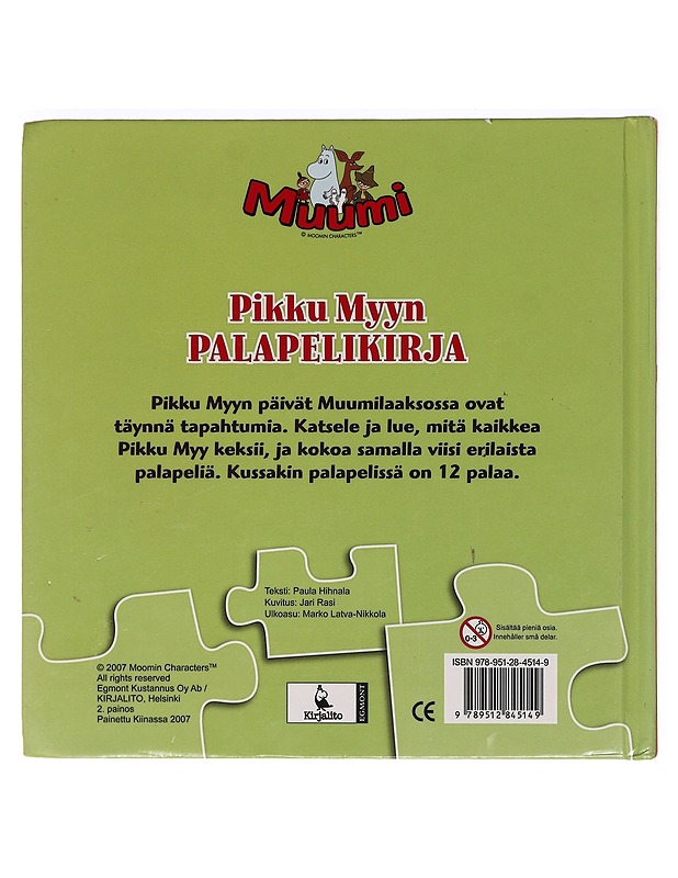 Pikku Myyn palapelikirja - Hihnala, Paula - Lastenkirjat - 10105468639 - 1