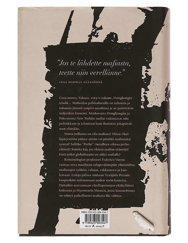 Mafia : syntymästä kuolemaan - Varese, Federico - Tietokirjat ja oppaat - 10105468668 - 1