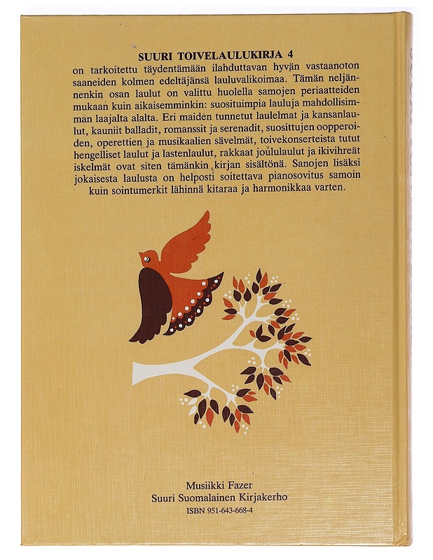 Suuri toivelaulukirja. 4 - Vuoristo, Aapeli - Joulukirjat - 10105468676 - 1