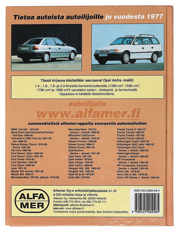 Opel Astra 1991-1998 : korjausopas - Rendle, Steve - Tietokirjat ja oppaat - 10105468693 - 1