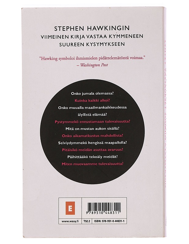 Lyhyet vastaukset suuriin kysymyksiin - Hawking, Stephen - Tietokirjat ja oppaat - 10105468739 - 1