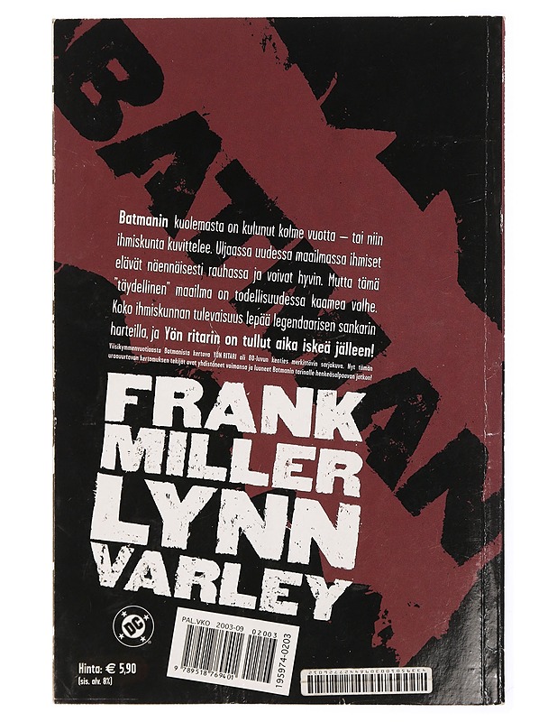 Yön ritari iskee jälleen. 3 - Miller, Frank - Sarjakuvat - 10105468744 - 1