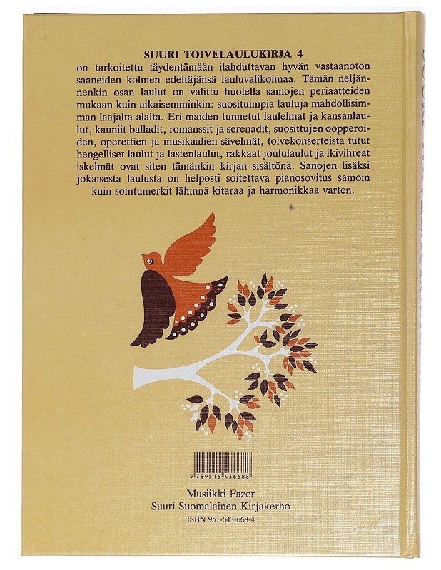 Suuri toivelaulukirja 4 - Vuoristo, Aapeli - Musiikki- ja elokuvakirjat - 10105468752 - 1