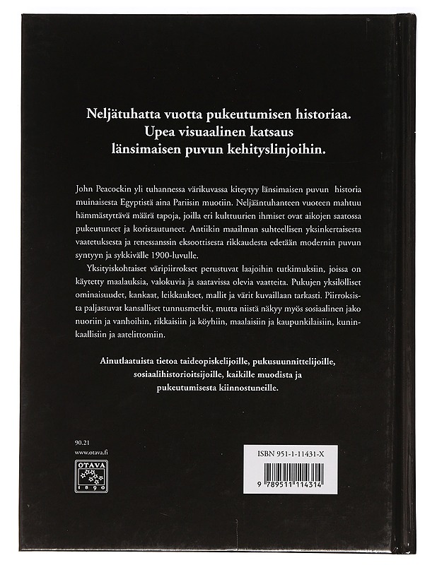 Länsimainen puku antiikista nykypäivään - Peacock, John - Tietokirjat ja oppaat - 10105468780 - 1