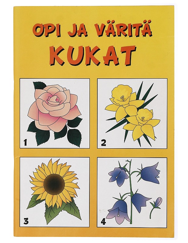 Opi ja väritä : kukat - Lastenkirjat - 10105468839 - 0
