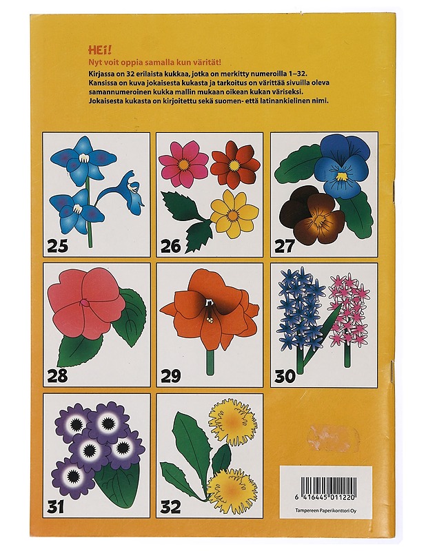 Opi ja väritä : kukat - Lastenkirjat - 10105468839 - 1