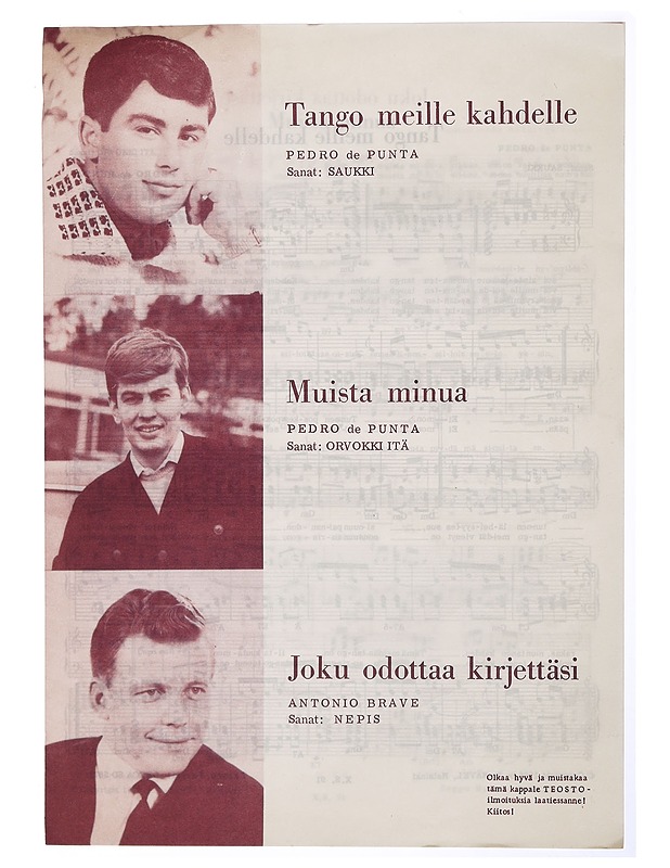 Tango meille kahdelle - Punta, Pedro de - Musiikki- ja elokuvakirjat - 10105468856 - 0