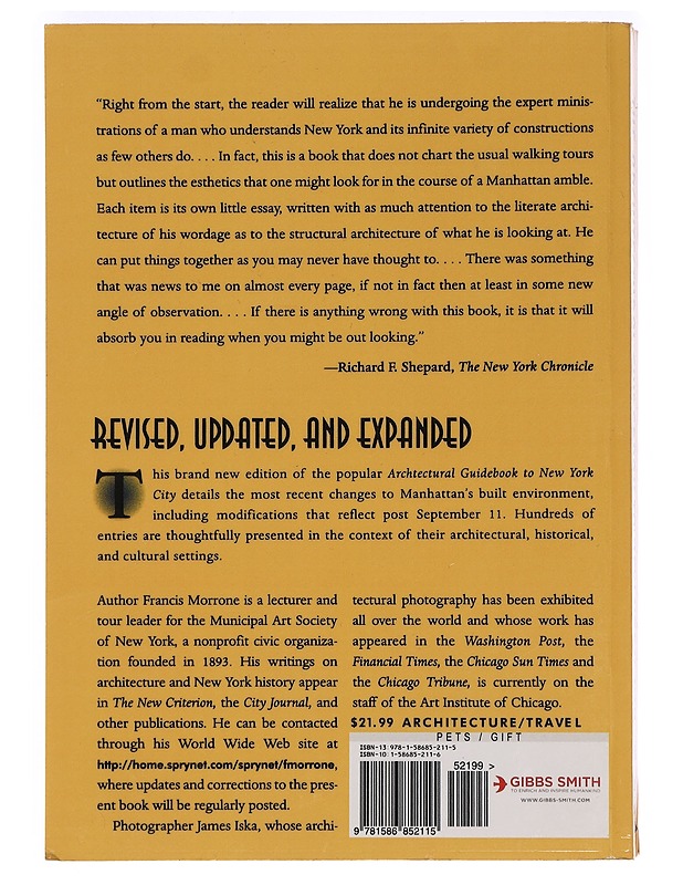 The architectural guidebook to New York city - Morrone, Francis - Tietokirjat ja oppaat - 10105468868 - 1