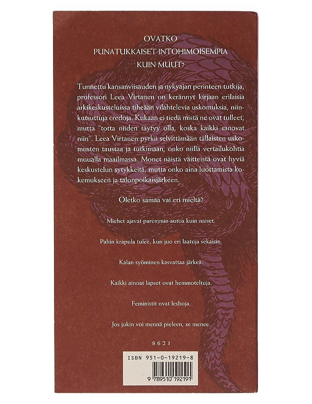 Arjen uskomuksia - Leea Virtanen - Tietokirjat ja oppaat - 10105468875 - 1