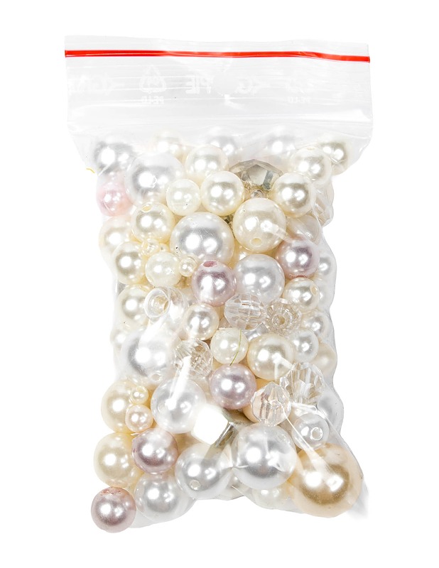 Vaaleat muovihelmet, 75 g - 1 pussi - Askartelu - 10105469062 - 0