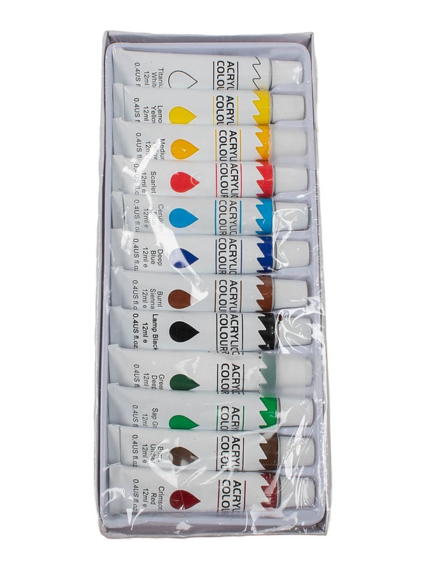 Akryylivärit, 12 kpl - Askartelu - 10105469080 - 0