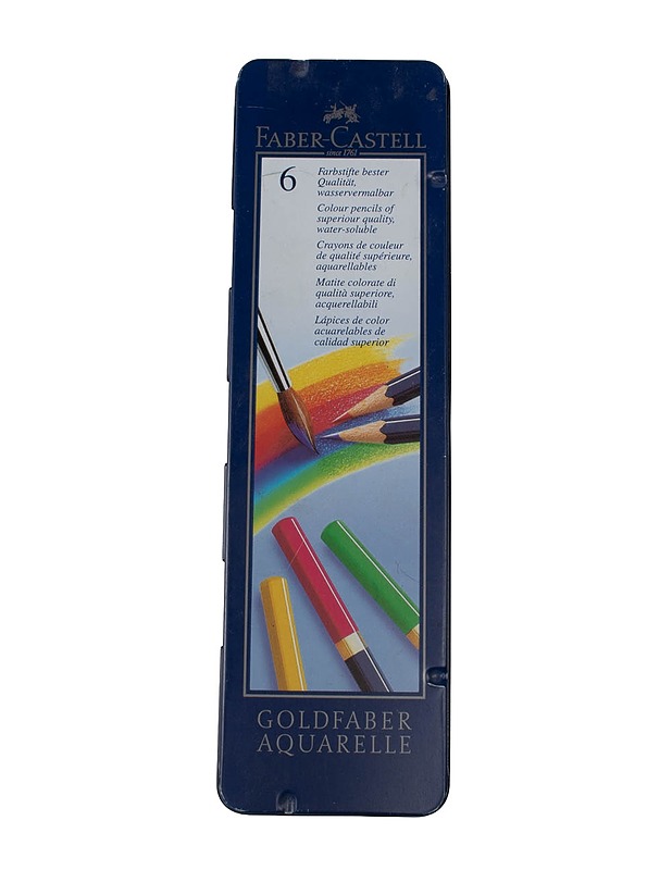 FABER-CASTELL Goldfaber Aquarelle akvarelli puukynät, 6 kpl - Askartelu - 10105469108 - 0