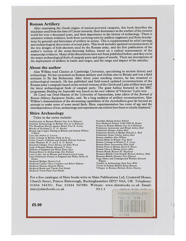 Roman Artillery - Wilkins, Alan - Tietokirjat ja oppaat - 10105469171 - 1