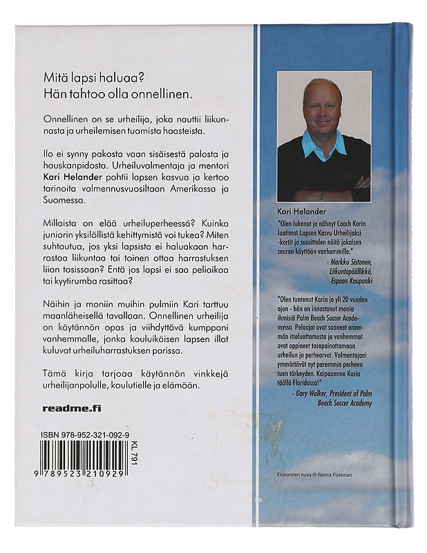 Onnellinen urheilija : lapsen kasvu urheilijaksi - Helander, Kari - Tietokirjat ja oppaat - 10105469182 - 1