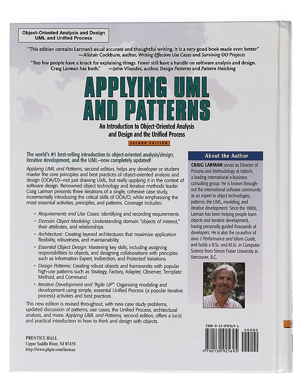 Applying UML and patterns : an introduction to object-oriented analysis and design and the unified process - Craig Larman - Romaanit ja novellit - 10105469221 - 1