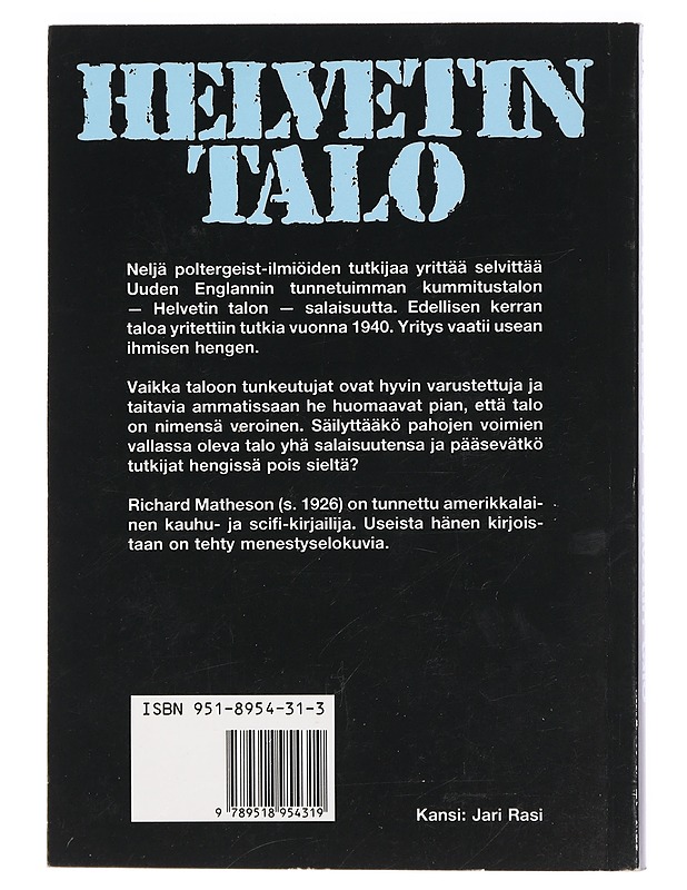 Helvetin talo - Matheson, Richard - Jännitys ja dekkarit - 10105469482 - 1