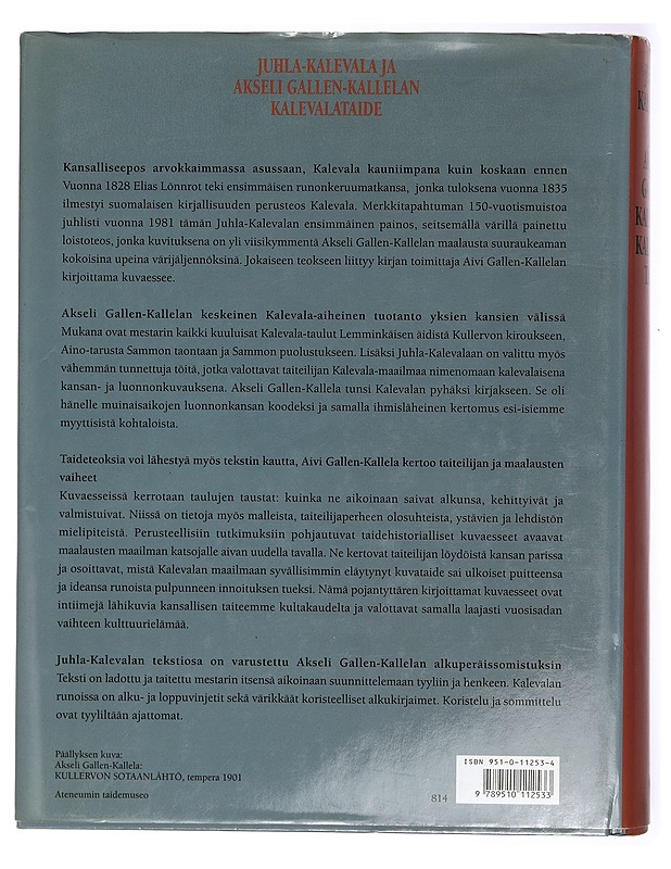 Juhla Kalevala ja Akseli Gallen-Kallelan Kalevala-taide - Gallen-Kallela-Sirén, Aivi - Runot ja näytelmät - 10105469520 - 1