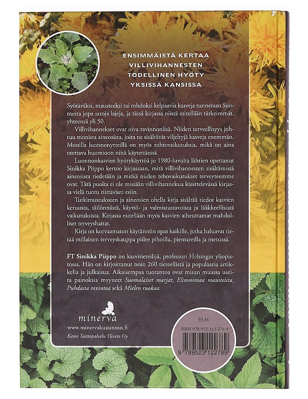 Villivihannekset : terveyttä pihoilta, niityiltä ja metsistä - Piippo, Sinikka - Tietokirjat ja oppaat - 10105469528 - 1