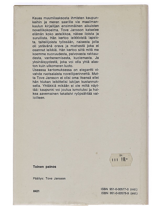 Kuuntelija - Jansson, Tove - Romaanit ja novellit - 10105469544 - 1