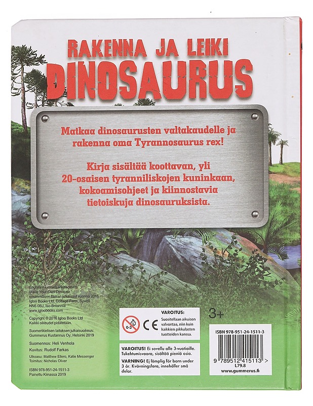 Rakenna ja leiki : Dinosaurus - Farkas, Rudolf - Lastenkirjat - 10105469568 - 1