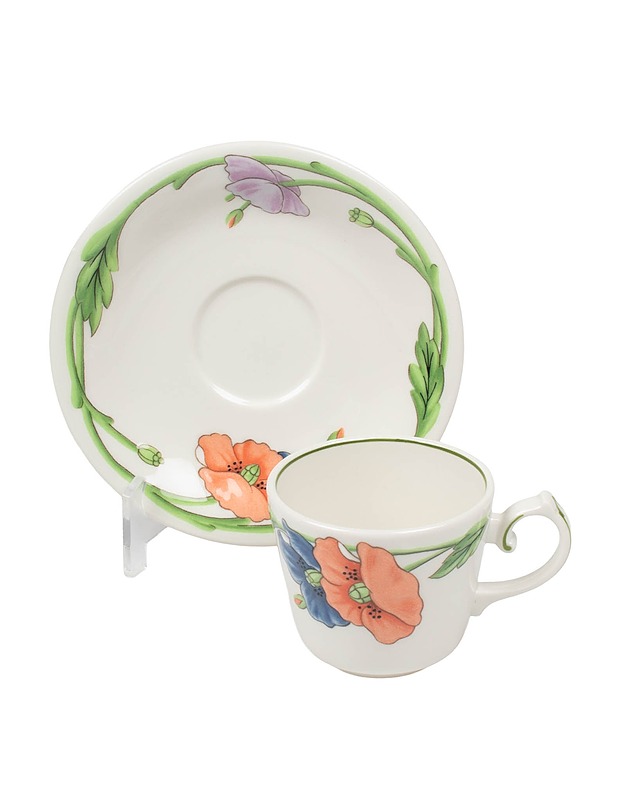 VILLEROY & BOCH Amapola kahvikuppi ja aluslautanen - Lautaset ja kulhot - 10105469581 - 1