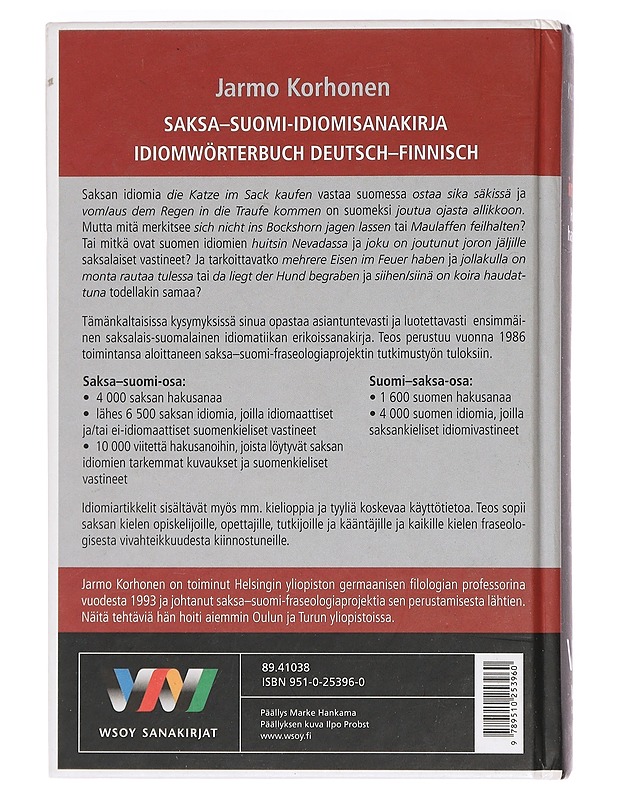 Alles im Griff = Homma hanskassa : saksa-suomi-idiomisanakirja = Idiomwörterbuch Deutsch-Finnisch - Korhonen, Jarmo - Tietokirjat ja oppaat - 10105469584 - 1