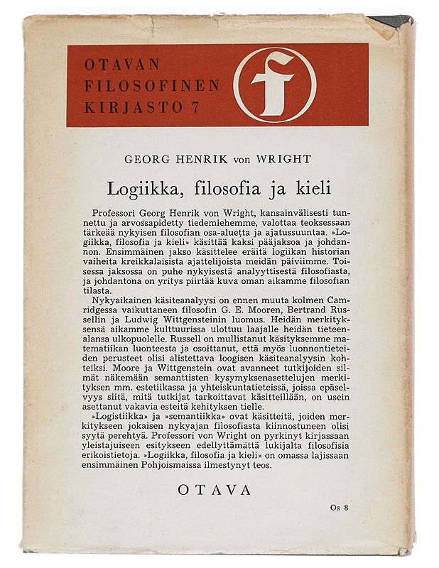 Logiikka filosofia ja kieli - G.H Von Wright - Hyvinvointikirjat - 10105469615 - 1