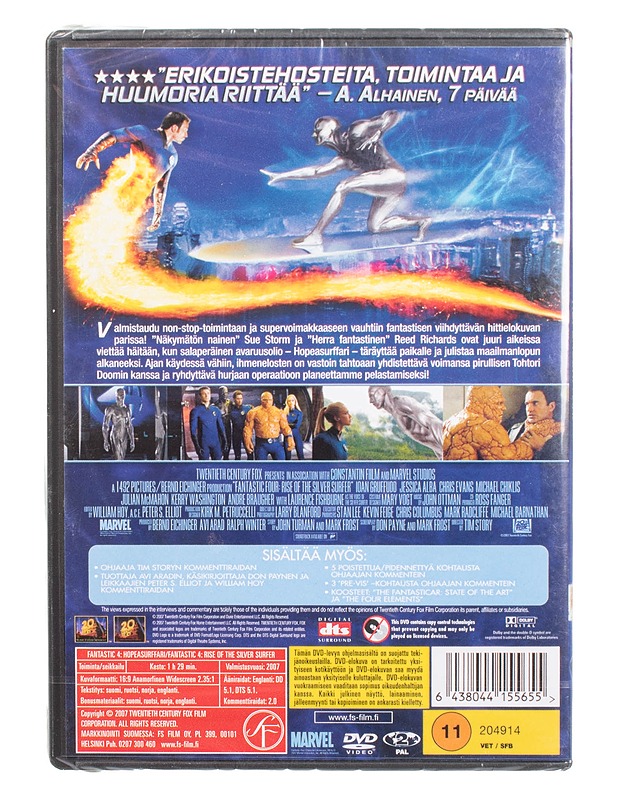 Fantastic 4: Hopeasurffari - DVD - DVD-elokuvat - 10105469665 - 1