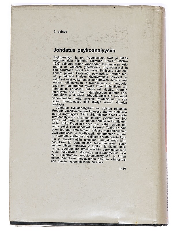 Johdatus psykoanalyysiiin - Freud, Sigmund - Tietokirjat ja oppaat - 10105469702 - 1