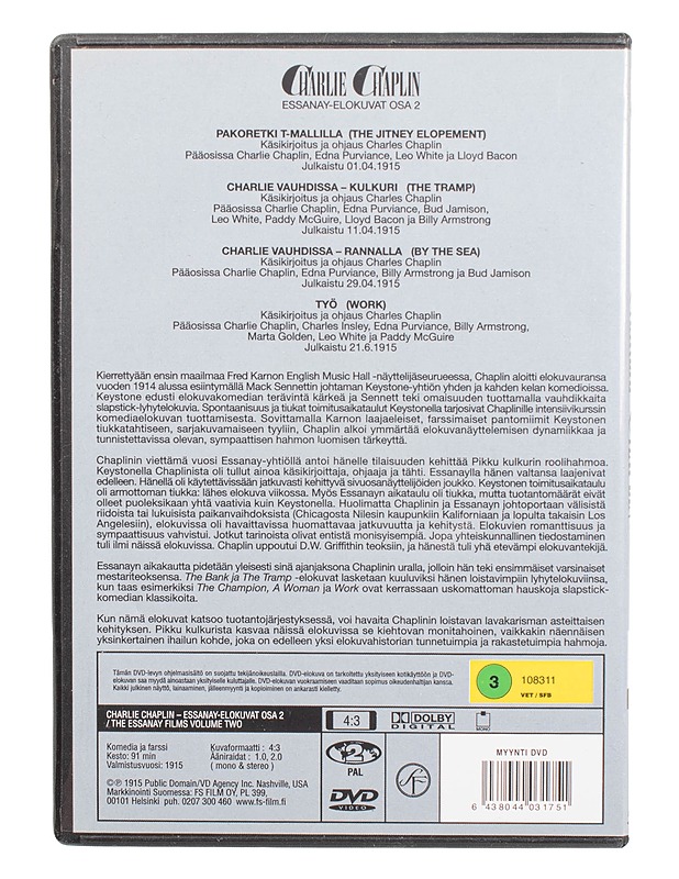 Charlie Chaplin: Osa 2 - DVD - DVD-elokuvat - 10105469719 - 1