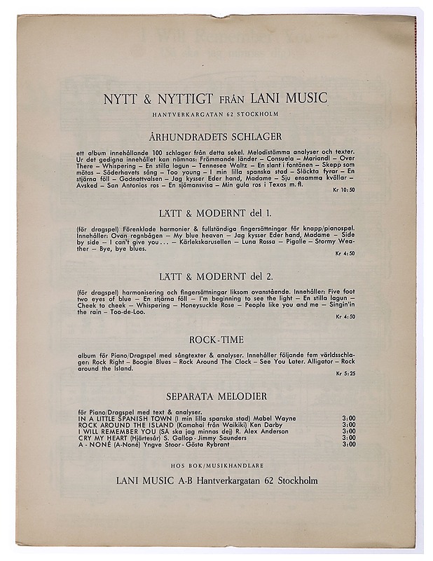 I will remember you - Musiikki- ja elokuvakirjat - 10105469780 - 1