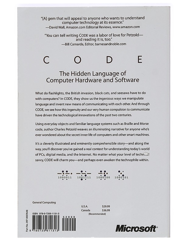 Code : the hidden language of computer hardware and software - Charles Petzold - Tietokirjat ja oppaat - 10105469806 - 1