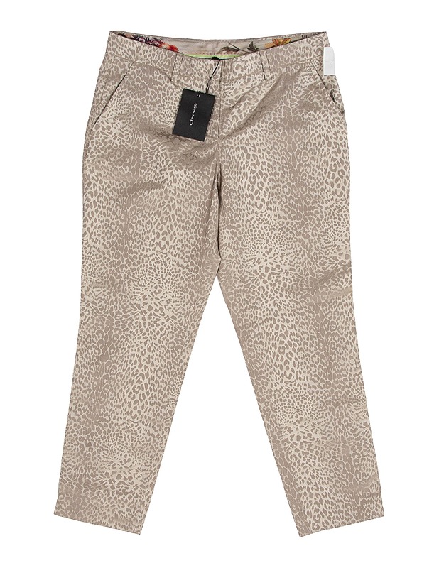 SAND leopardikuvioiset suorat housut, 36 - Naisten housut, shortsit ja haalarit - 10105469825 - 0