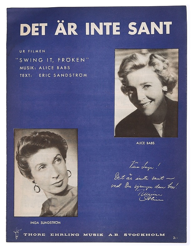 Det är inte sant - Musiikki- ja elokuvakirjat - 10105469893 - 0