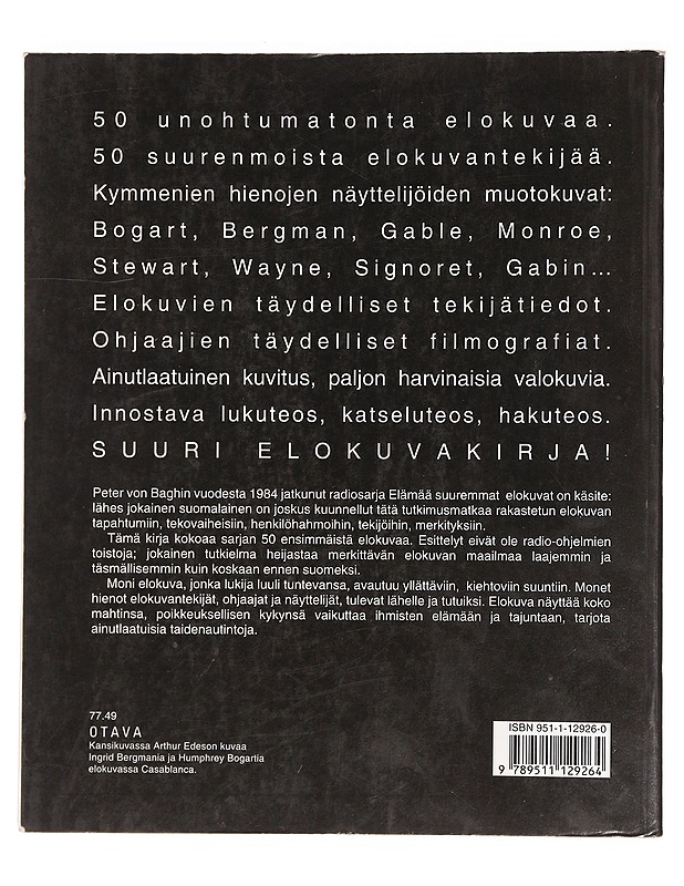 Elämää suuremmat elokuvat - von Bagh, Peter - Historiakirjat - 10105469897 - 1