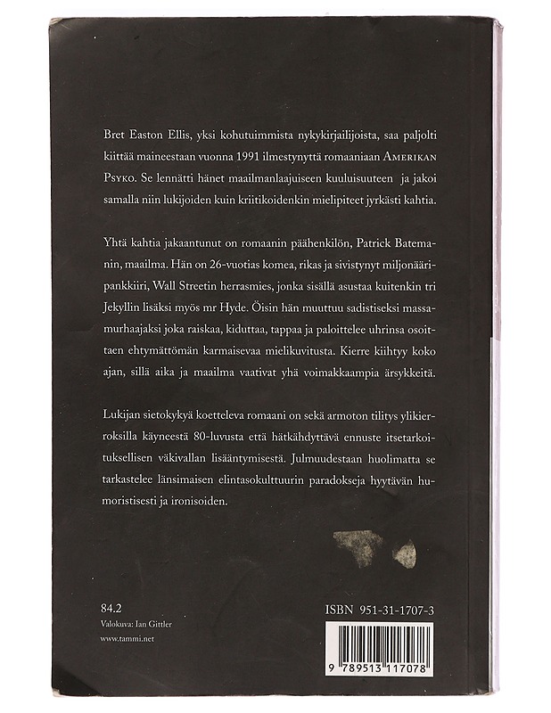 Amerikan Psyko - Ellis, Bret Easton - Romaanit ja novellit - 10105469935 - 1