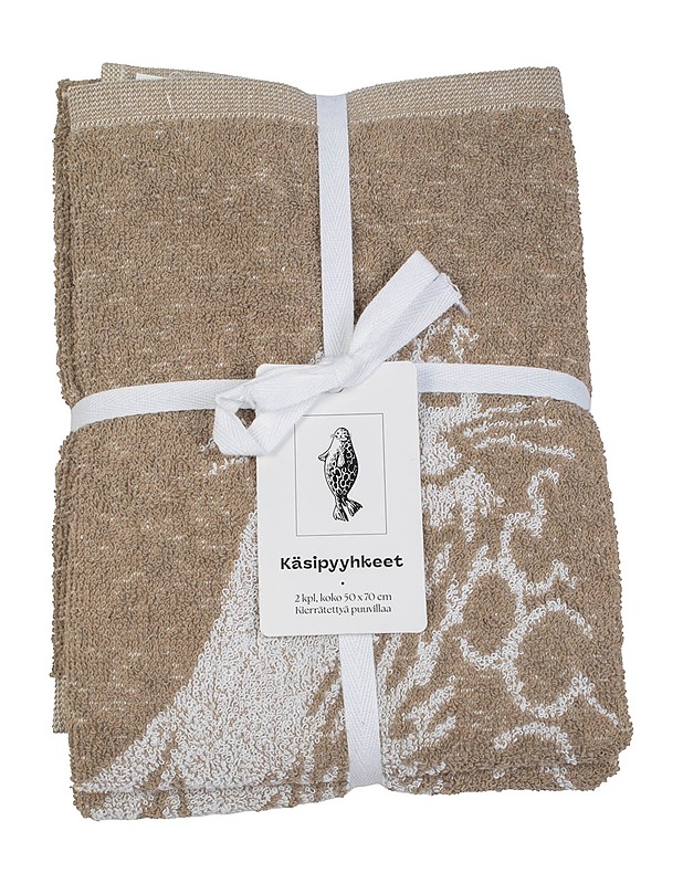 SUOMEN LUONNONSUOJELULIITTO käsipyyhe, 50x70 cm, 2 kpl - Pyyhkeet - 10105469948 - 0