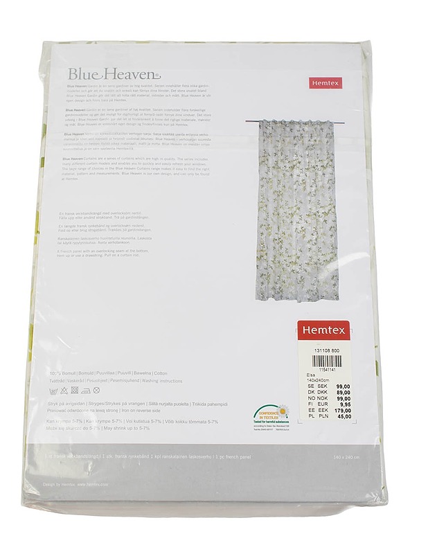 BLUE HEAVEN laskosverho, 140x240 cm - Verhot ja kapat - 10105469949 - 1