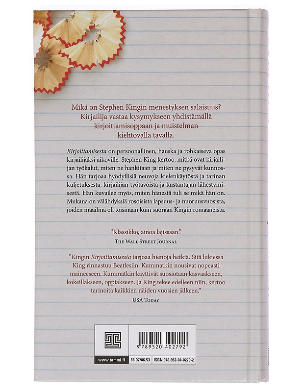 Kirjoittamisesta : muistelmia leipätyöstä - King, Stephen - Tietokirjat ja oppaat - 10105469981 - 1