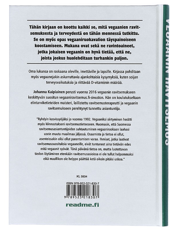 Vegaanin ravitsemus - Johanna Kaipiainen - Tietokirjat ja oppaat - 10105470063 - 1