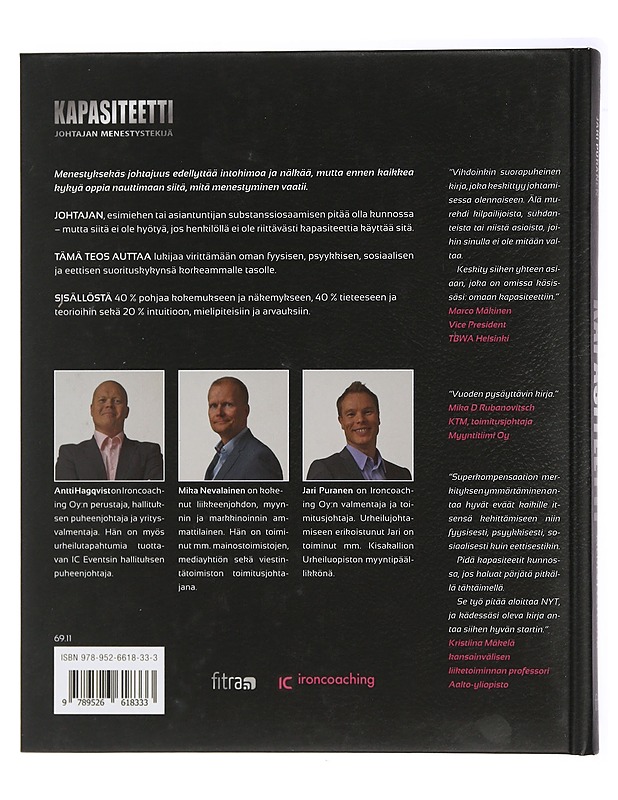 Kapasiteetti : johtajan menestystekijä - Hagqvist, Antti - Tietokirjat ja oppaat - 10105470102 - 1